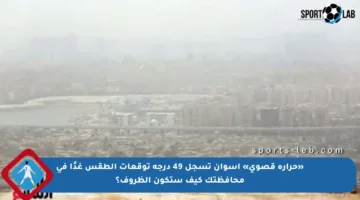 «حرارة قصوى» أسوان تسجل 49 درجة توقعات الطقس غدًا في محافظتك كيف ستكون الظروف؟